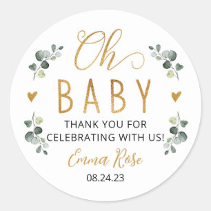 Adesivo Redondo Greenery Oh Baby Stickers