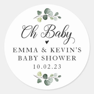 Adesivo Redondo Greenery Oh Baby Stickers