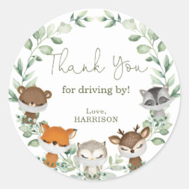 Adesivo Redondo Greeney Woodland Animais Quarentena Conduzida Por