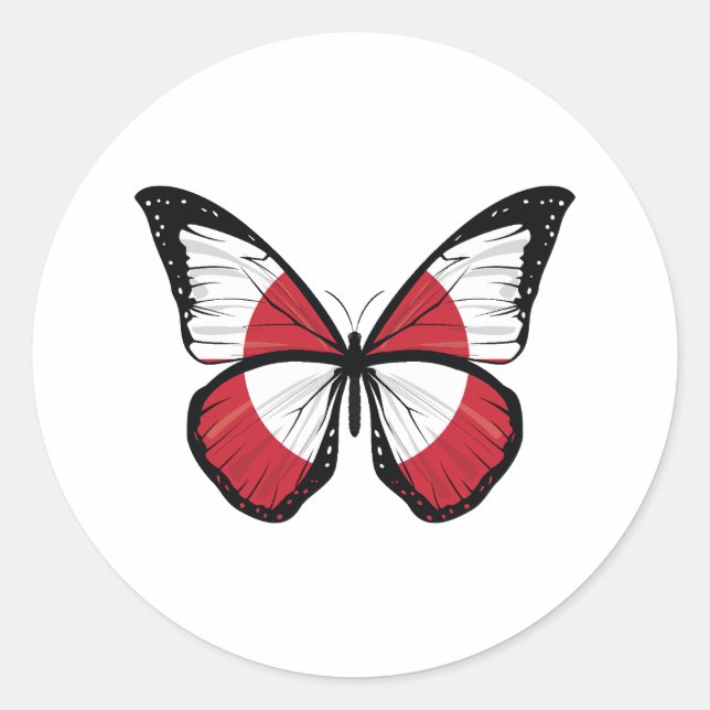 Adesivo Redondo Greenland Butterfly X2 (Frente)