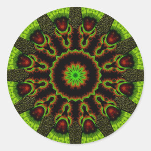 Adesivo Redondo GreenRosa Sticker