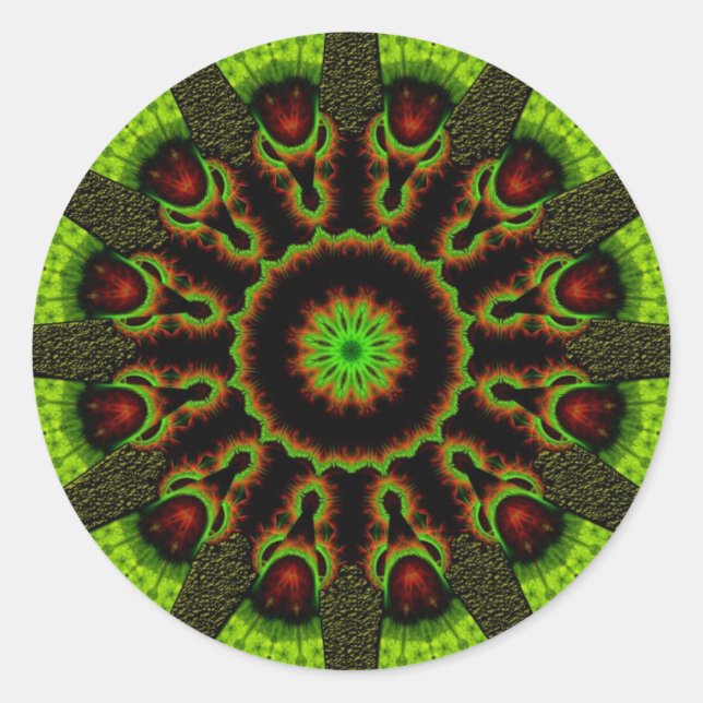 Adesivo Redondo GreenRosa Sticker (Frente)