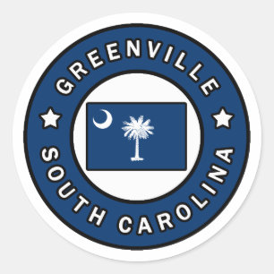 Adesivo Redondo Greenville Carolina do Sul