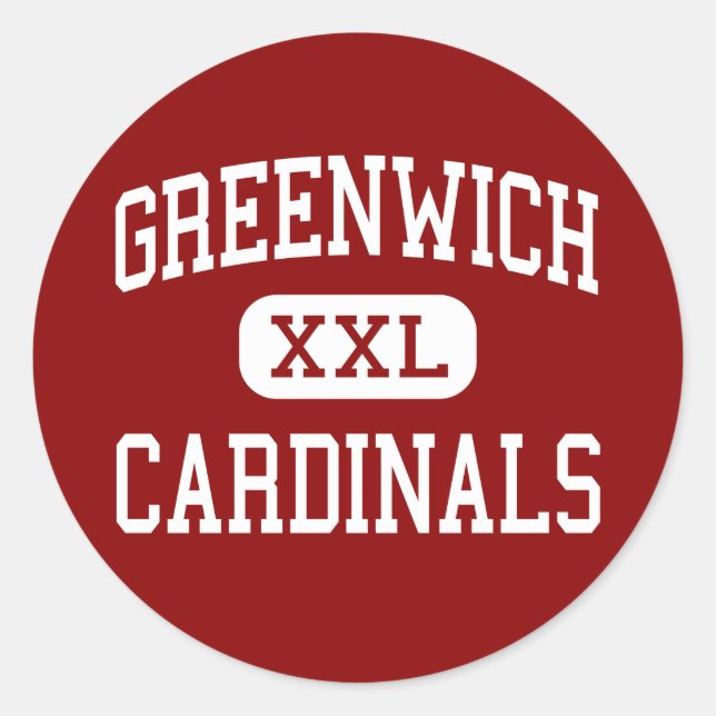 Adesivo Redondo Greenwich - Cardinals - Alto - Greenwich (Frente)