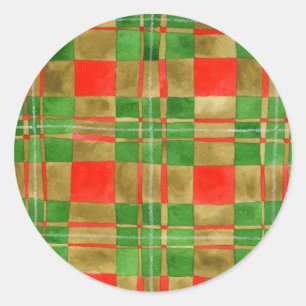 Adesivo Redondo GREGOR MAC TARTAN Pequenos Autocolantes redondos