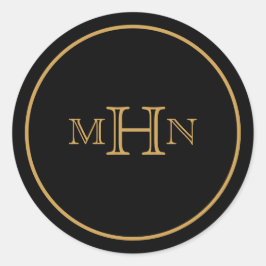 Adesivo Redondo Grelha Gótica | Autocolantes | Monograma | Preto