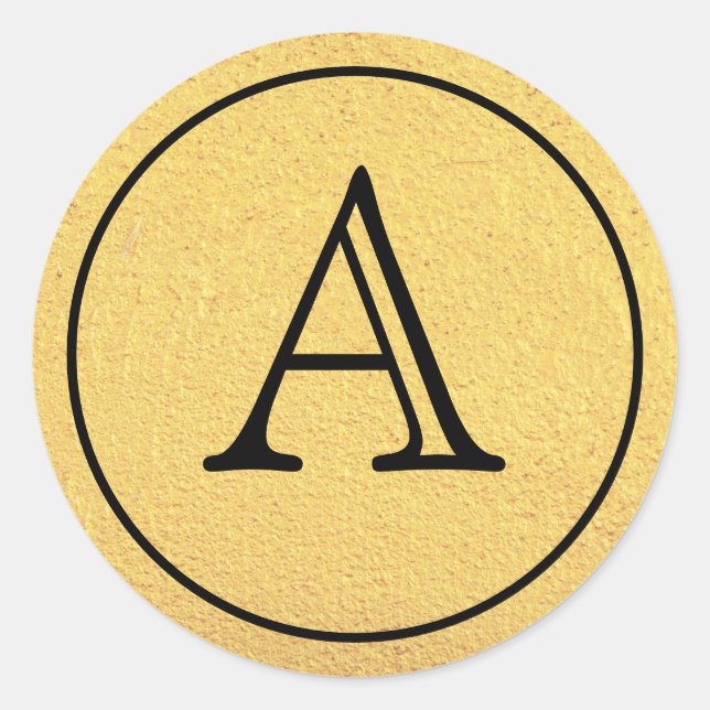 Adesivo Redondo Grelha Gótica | Vinheta | DOURADO (Frente)