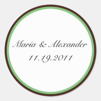 Adesivo Redondo Grelha Verde Selos Castanhos/Adesivos