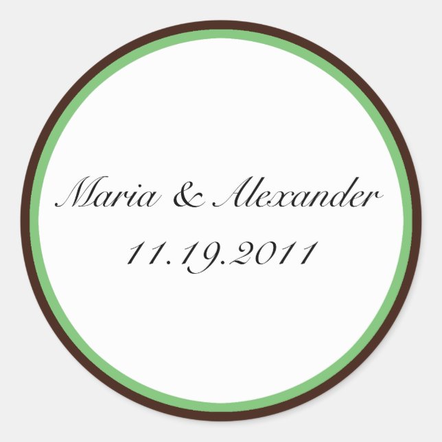 Adesivo Redondo Grelha Verde Selos Castanhos/Adesivos (Frente)