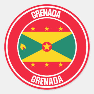 Adesivo Redondo Grenada Round Emblem