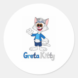 Adesivo Redondo Greta Kitty