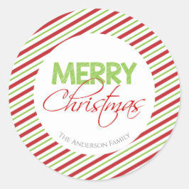 Adesivo Redondo Greve de Canas Vermelhas e Verde |