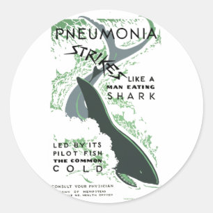 Adesivo Redondo Greves da pneumonia
