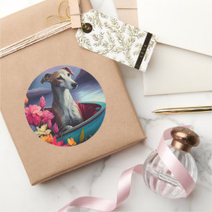 Adesivo Redondo Greyhound em um remo: Uma aventura cênica