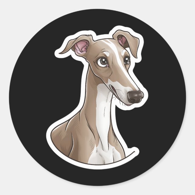 Adesivo Redondo Greyhound Italiano (Frente)
