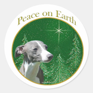 Adesivo Redondo Greyhound Peace Italiana