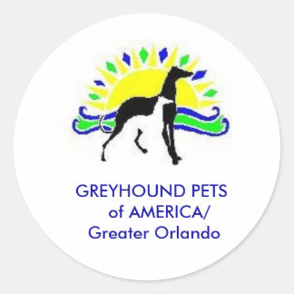 Adesivo Redondo GREYHOUND PETS da AMÉRICA