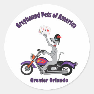 Adesivo Redondo Greyhound Stickers