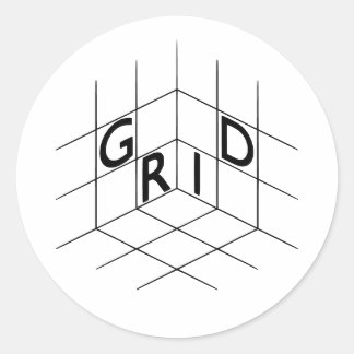 Adesivo Redondo GRID Sticker