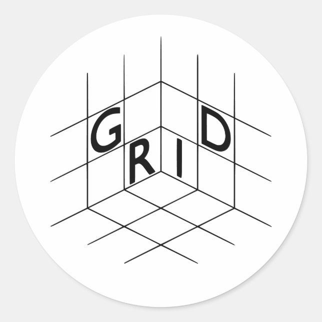 Adesivo Redondo GRID Sticker (Frente)
