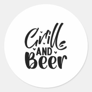 Adesivo Redondo Grill e Beer