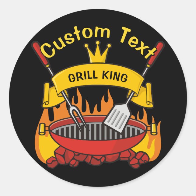 Adesivo Redondo Grill King (Frente)