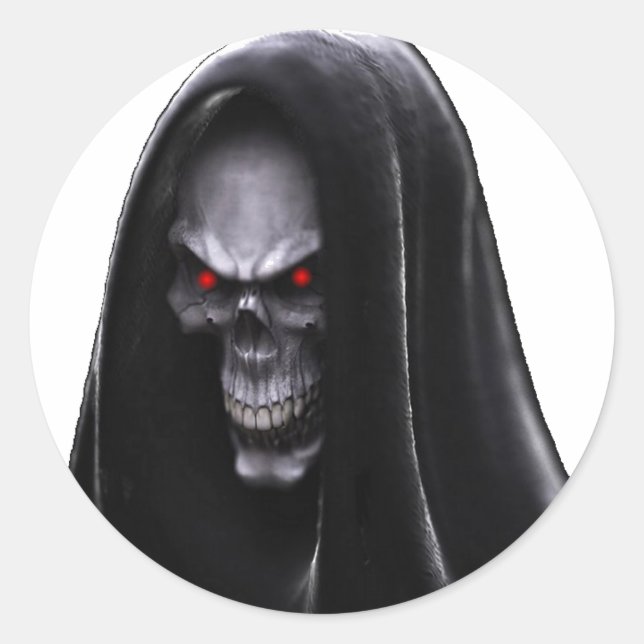 Adesivo Redondo Grim Reaper (Frente)