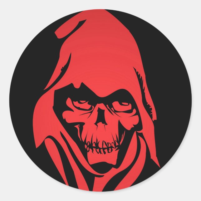 Adesivo Redondo Grim Reaper Sticker (Frente)
