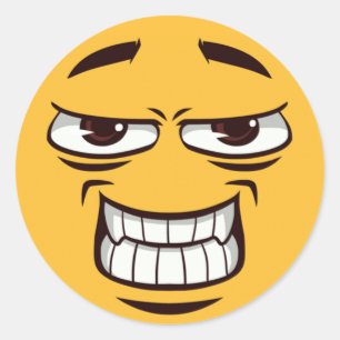 Adesivo Redondo Grimacing Emoji