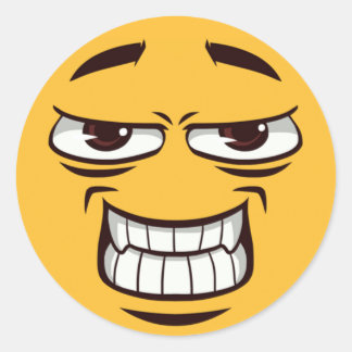 Adesivo Redondo Grimacing Emoji