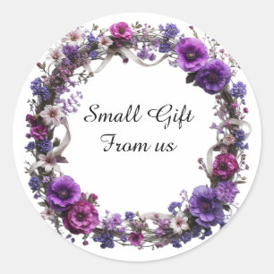 Adesivo Redondo Grinalda Floral Vibrante