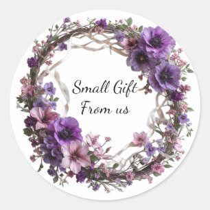 Adesivo Redondo Grinalda Floral Vibrante