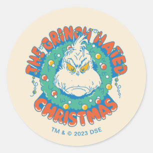 Adesivo Redondo Grinch Detestava o Natal