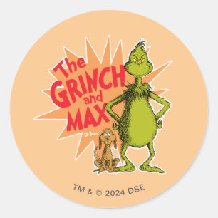 Adesivo Redondo Grinch Grinch & Max Starburst