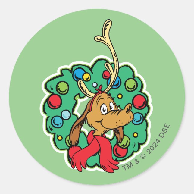Adesivo Redondo Grinch | Máximo Grinalda de Natal (Frente)