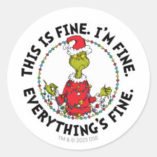 Adesivo Redondo Grinch Tudo Bem