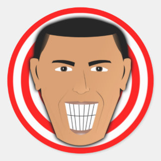 Adesivo Redondo GrinningObama