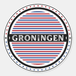 Adesivo Redondo Groningen City Pride Emblem – Dutch Identity
