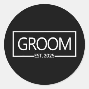 Adesivo Redondo Groom Est. 2025