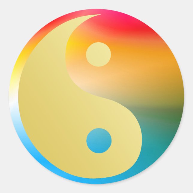 Adesivo Redondo Groovin' Yin e Yang Sticker (Frente)