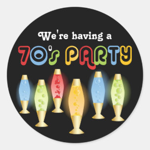 Adesivo Redondo Groovy 70s