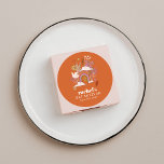 Adesivo Redondo Groovy 70s Hippie Peace Orange Bat Mitzvah Persona<br><div class="desc">Groovy 70s Retro Hippie Peace Orange Bat Mitzvah — Pau Clássico redondo Personalizado</div>
