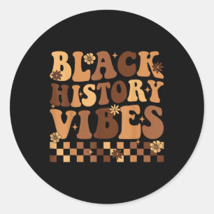 Adesivo Redondo Groovy Black History Month Ortodia Melanin African
