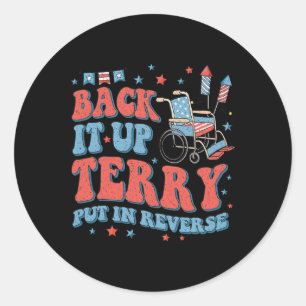 Adesivo Redondo Groovy Ck Up Terry Coloque-o Em Reverso Fogos De A