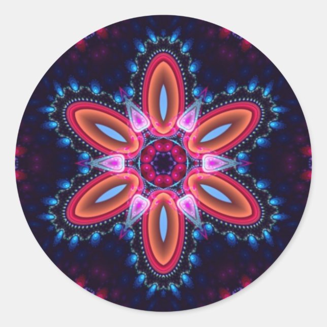 Adesivo Redondo Groovy Delica Sticker (Frente)