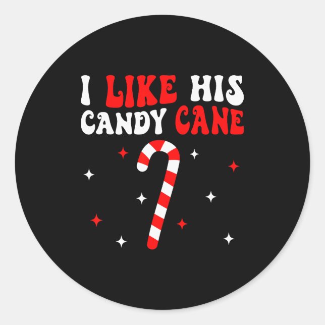 Adesivo Redondo Groovy Family Christmas Couple Matching Funny Tee  (Frente)