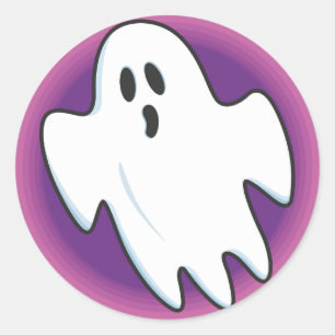 Adesivo Redondo Groovy Ghost Stickers