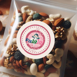 Adesivo Redondo Groovy Nutcracker Retro Pastel Christmas