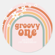 Groovy One daisy boho primeiro aniversario arco-ír