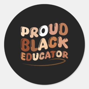 Adesivo Redondo Groovy Orgulho Negro Educador Africano Orgulho Neg